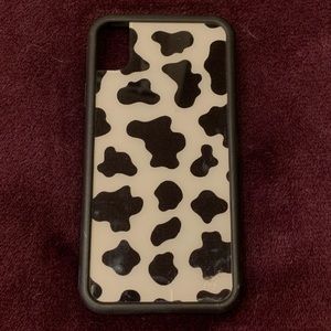 Cow print iPhone Xr Wildflower case